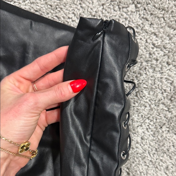 Black Lace-Up Skirt set club wear rave wear - Picture 5 of 5